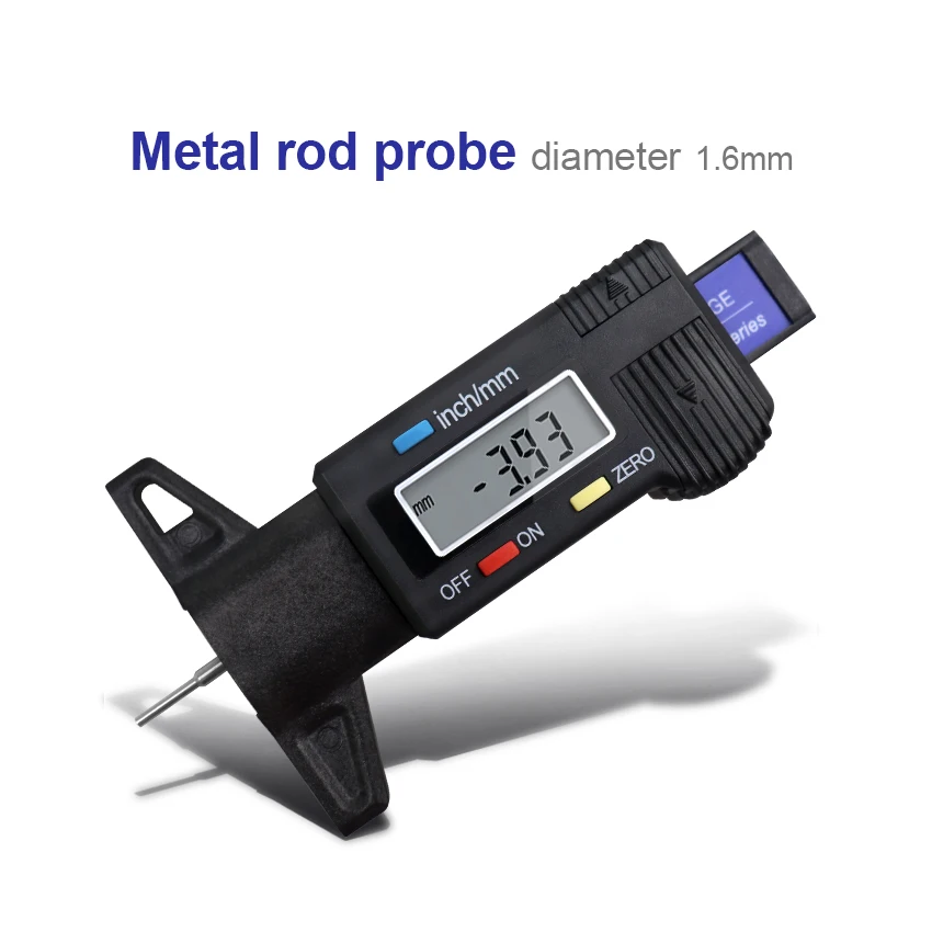 

Digital Tread Depth Gauge LCD Display Tread Checker Tire Tester For Cars Trucks Range 0-25mm Measurer Tool Caliper