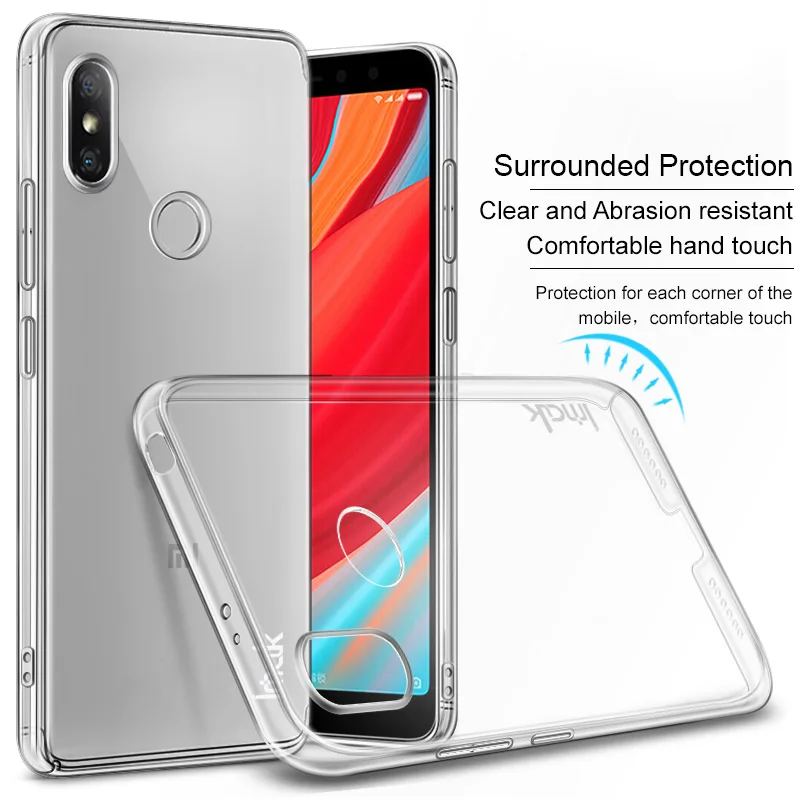 

Xiaomi Redmi S2 Case IMAK Full Cover Clear Crystal PC Hard Plastic Back Cover Case For Xiaomi Redmi S2 Gift Screen Protector