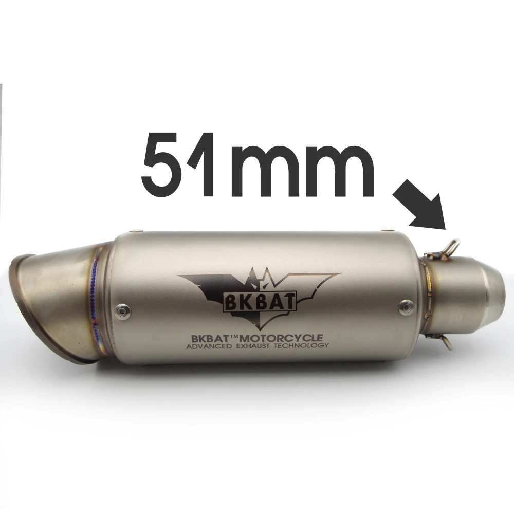 51 мм-61 мм Escape Akrapovic Мотоцикл выхлопная труба с Глушитель для мотоцикла велосипедный горшок для honda steed cb300r virago 535 xsr900 gsx s1000 - Цвет: PQG-002-51mm