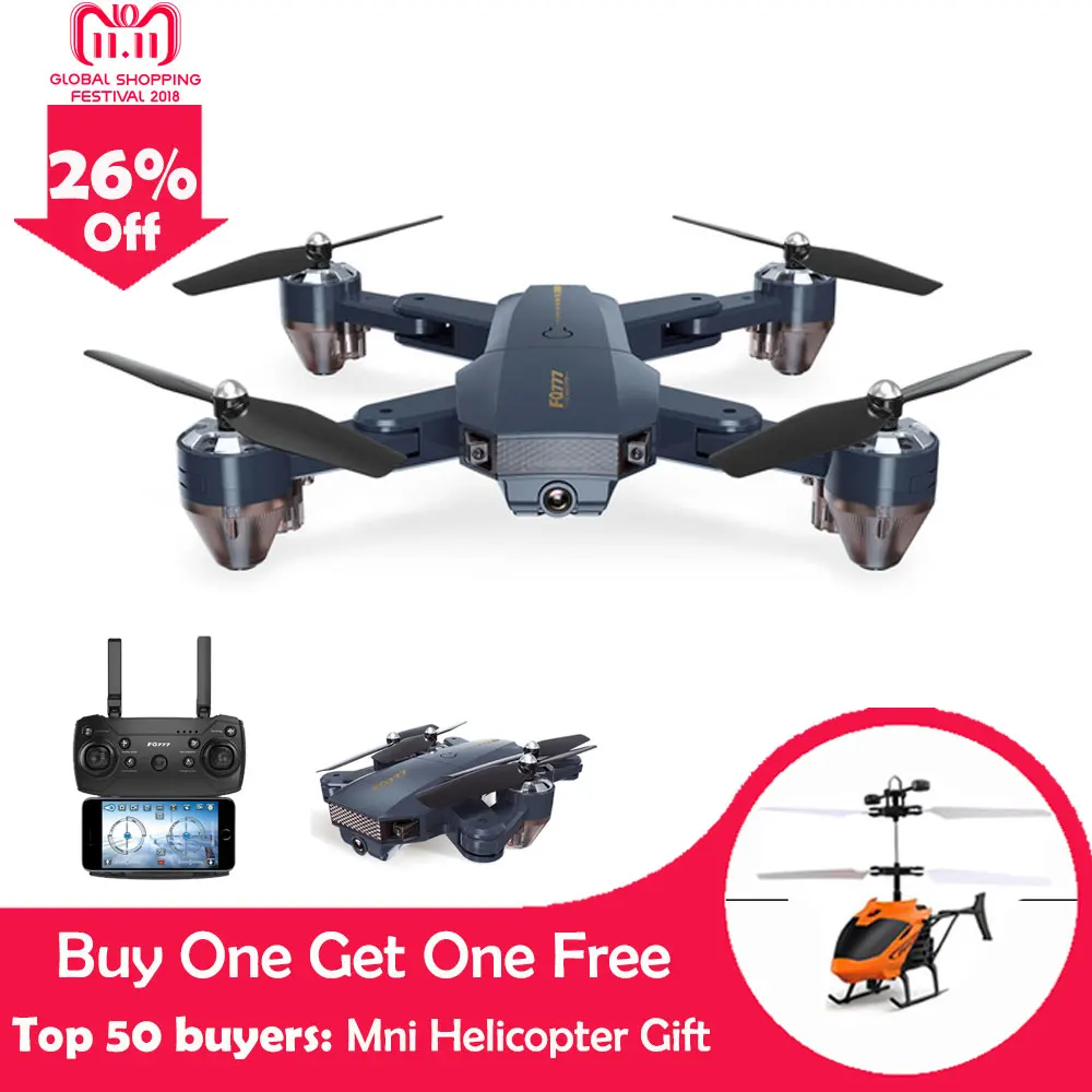 

Foldable Selfie Drone FQ777 FQ35 With WIFI HD Camera FPV RC Drone Rc Helicopter Remote Control Toy For Kids vs XS908 Xs809hw E58