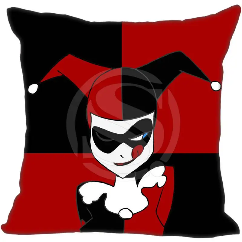 Горячая Распродажа пользовательские Harley Quinn черный красный наволочка 35X35 см(с одной стороны) чехлы на подушки для дома Наволочки - Цвет: Бежевый