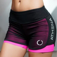 2017 Summer New Women Short for Workout Fashion Casual Active Short Feminino Fake Two Breathable Shorts Women