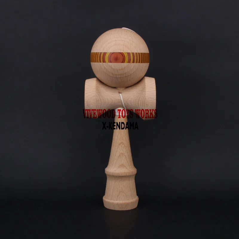 

1 Spectra Stripe Kendama,Beech Tama with 1 Spectra Stripe and 22MM bevel, Ken 2.0 with bigger CUP,Beech Kendama NO Rivet