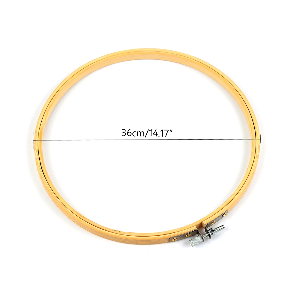 DIY Needlecraft Cross Stitch Machine 13-36CM 11Size Bamboo Frame Embroidery Hoop Ring Round Loop Hand Household Sewing Tools - Цвет: 36cm