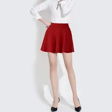 2017 Sexy Women Pleated Skirts Stretch High Waist Skirts Casual Cotton Mini shorts Skirt for Girl