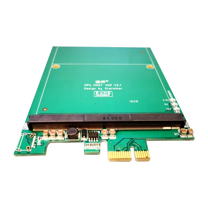 Placa Gráfica Pci-e para Mxm3.0 Placa Conversora de Cartão Pci Express x1 para Mxm 3.0 Raiser Riser Placa com Led para Mineração de Btc Cartões para acréscimos - Imagem 2