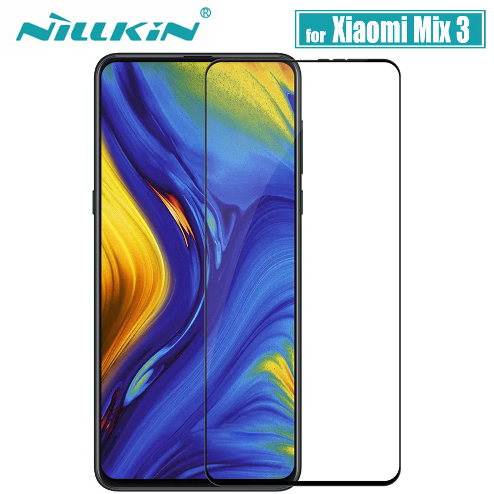 

Nillkin Glass on Xiaomi Mi Mix 3 Screen Protector 2.5D Full Cover Safety Protective Glass for Xiaomi Mix3 Tempered Glass Film