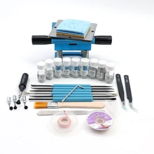 BGA reballing kit 90 мм Сетка из алюминиевого сплава BGA станция с ручным хвостовиком универсальные трафареты BGA+ 10 шт. BGA припой шар
