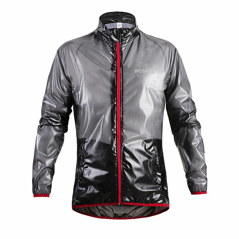WOSAWE Men Women Cycling Rain Jackets Long Sleeve Waterproof Windproof