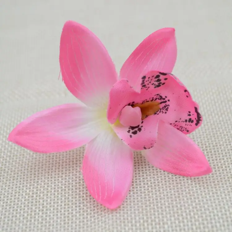 10 шт. дешевые шелковые цветы Цимбидиум искусственный цветок Свадебные цветы Бабочка Орхидея, искусственные цветы - Цвет: Pink