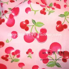 50x140 см, летняя хлопковая Поплиновая ткань с принтом вишни и Микки Мауса для девочек, детское платье, Лоскутная стеганая ткань тильда