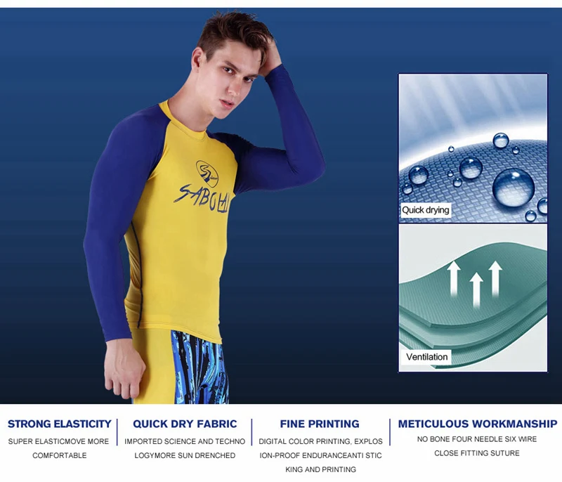 SABOLAY мужские и женские мягкие футболки для влюбленных с шортами с защитой от ультрафиолета, пляжный костюм для серфинга, Быстросохнущий эластичный костюм из лайкры