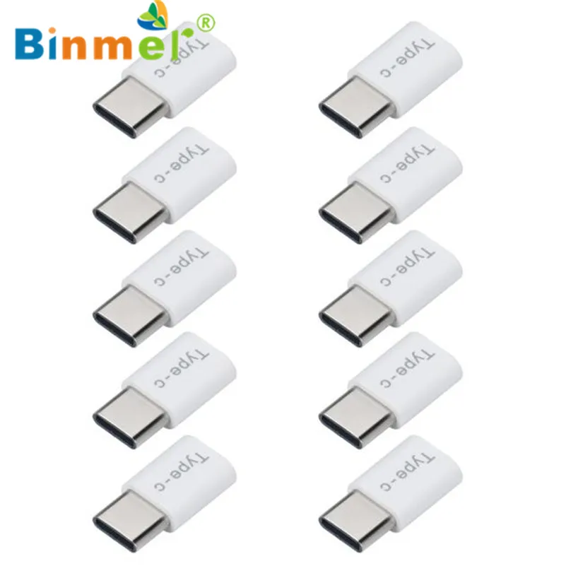 Binmer 2017 USB адаптер 10 шт. USB-C Тип-C на Micro USB данных зарядный адаптер для huawei P9 Freeshiping Sep 12