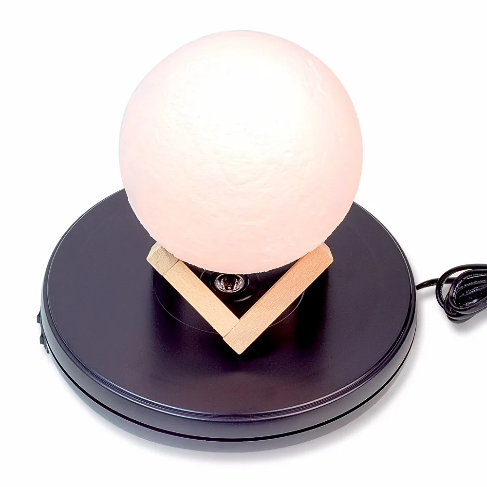 25cm Black Diameter electric Rotary Heavy Duty Rotating Display Stand Rotary motorized turntable with LED Light