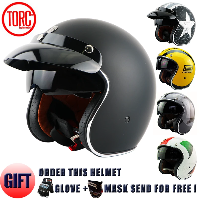 TORC moto шлем casco capacetes винтажные moto rcycle шлемы Модные Цветные moto rcross шлем телескопические линзы скутер шлем t57