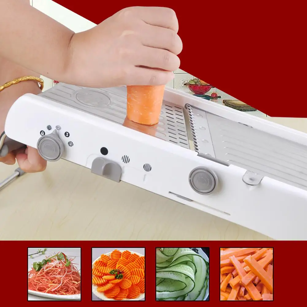 

TPFOCUS Multifunction Home Stainless Steel Blades Vegetable Cutter Slicer Kitchen Tool Knife Accessories Safety 2019