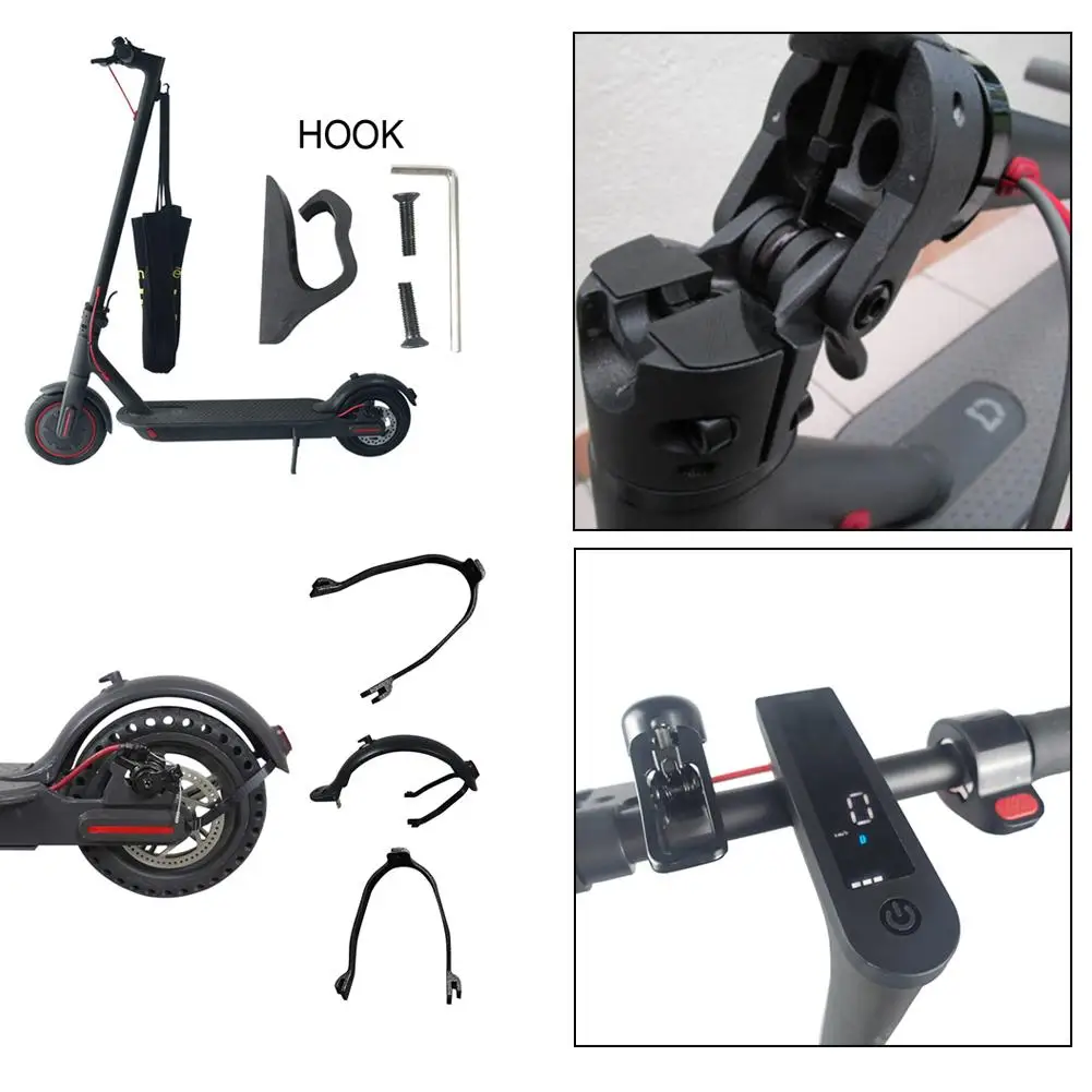 

For Xiaomi M365 Electric Scooter Accessories Set Hook Damping Instrument Silicone Sleeve Fender Bracket Scooter Part Repair Tool