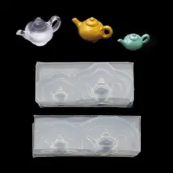 Симпатичные мини-чайник силиконовые смолы формы для изготовления ювелирных изделий серьги подвеска ожерелье ювелирные инструменты