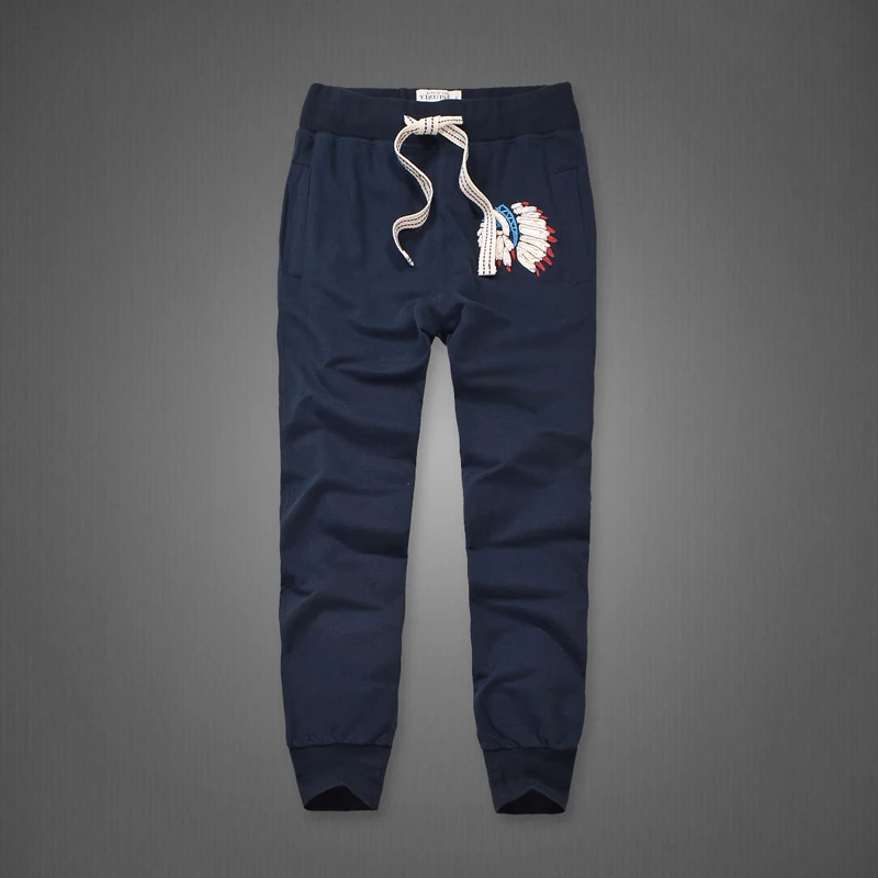 Высокое Качество Бренд yiruisen хлопчатобумажные спортивные брюки для мужчин Лоскутные Повседневные длинные брюки тренировочные мужчины осенняя одежда