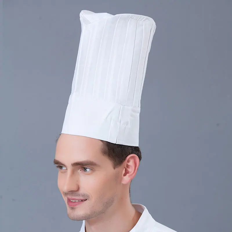 Для мужчин Для женщин колпак повара Cafe Ресторан барбекю Кухня Кук шапка повара шляпа ткань плед твердая шляпа Черный, красный, белый цвета