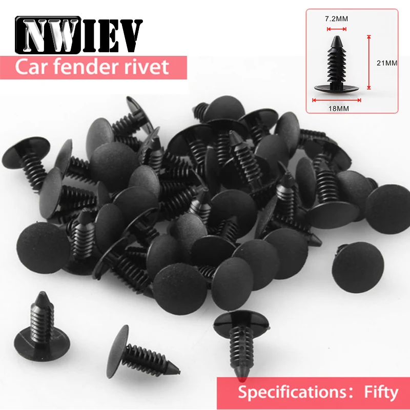 

MWIEV 50x Auto Car Bumper Door Trunk Plate Fender Screw Rivet Kit For Peugeot 307 206 407 Citroen C4 C5 Suzuki Grand Accessories