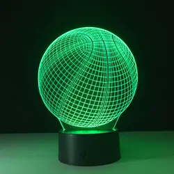 Litwod светодиодный 3D ночные огни 139 Баскетбол режим творческий Ambient Light настольную лампу домашнего освещения Bulbing изменение цвета Детский