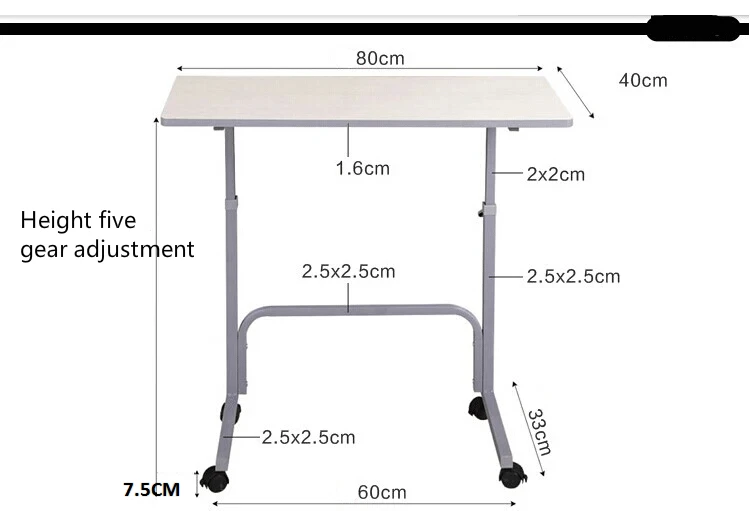 Простой движимого письменный стол поднял бытовой кровать, стол ноутбук многофункциональный регулируемый Рабочий стол компьютера