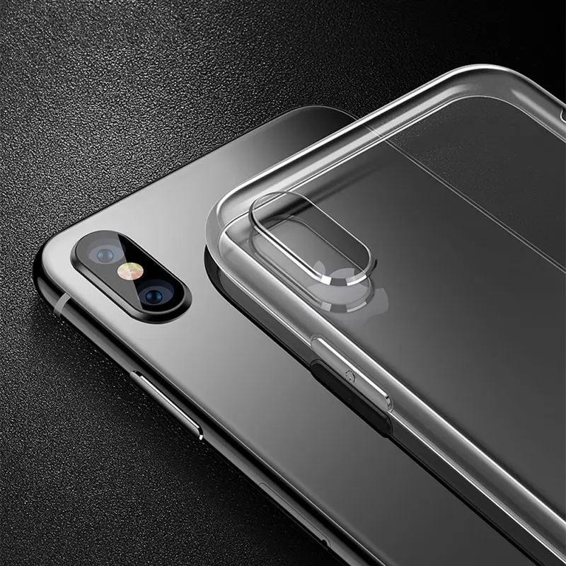 

RUIPHONE TPU Phone Case for iPhone Xs XR Xs MAX 8 7 Plus 5 5S SE Crystal Clear TPU Phone Cover Case