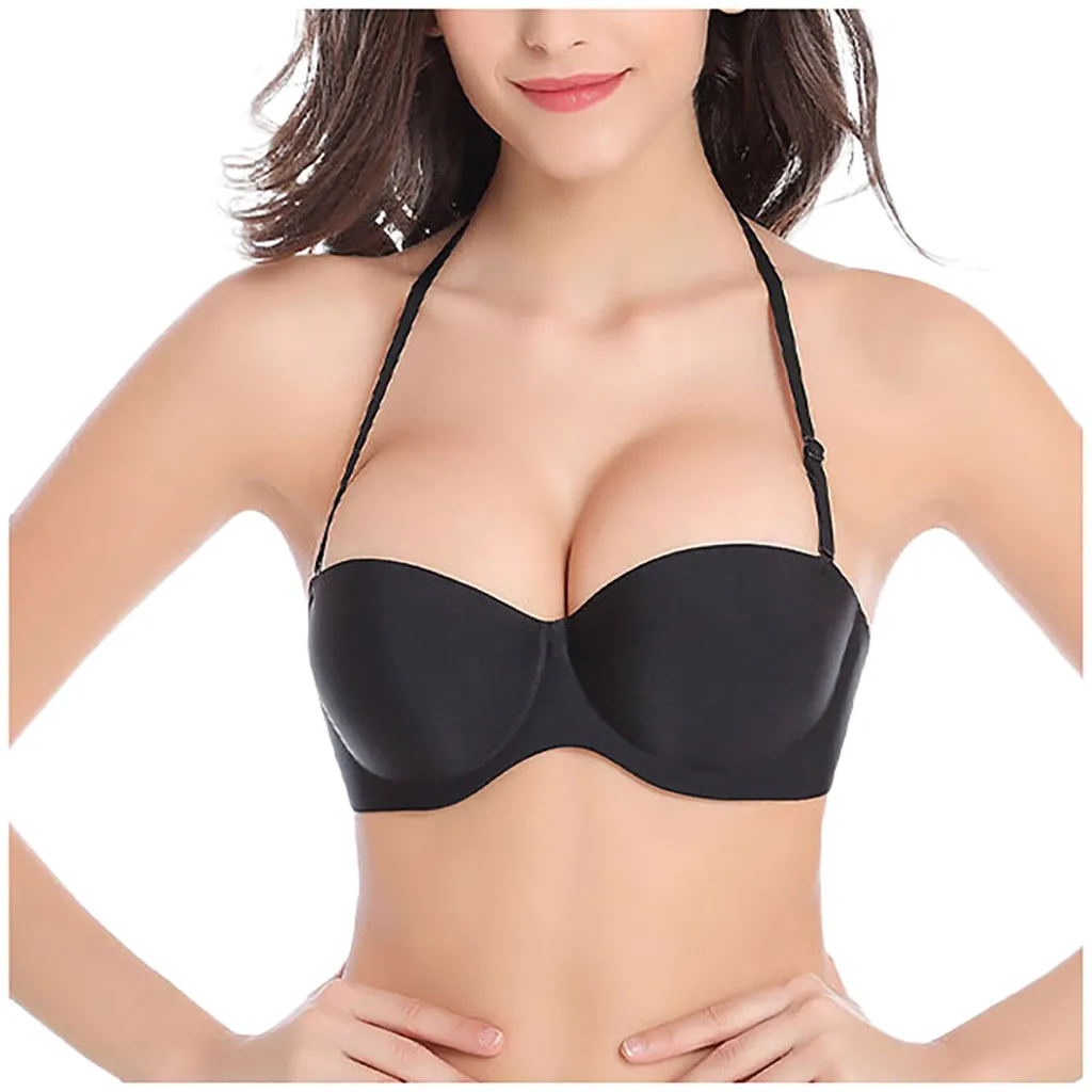 

Women Sexy Deep U Cup Bras For Woman Push Up Lingerie Seamless Bra Wire Free Bralette Backless Plunge Intimates Female Underwear