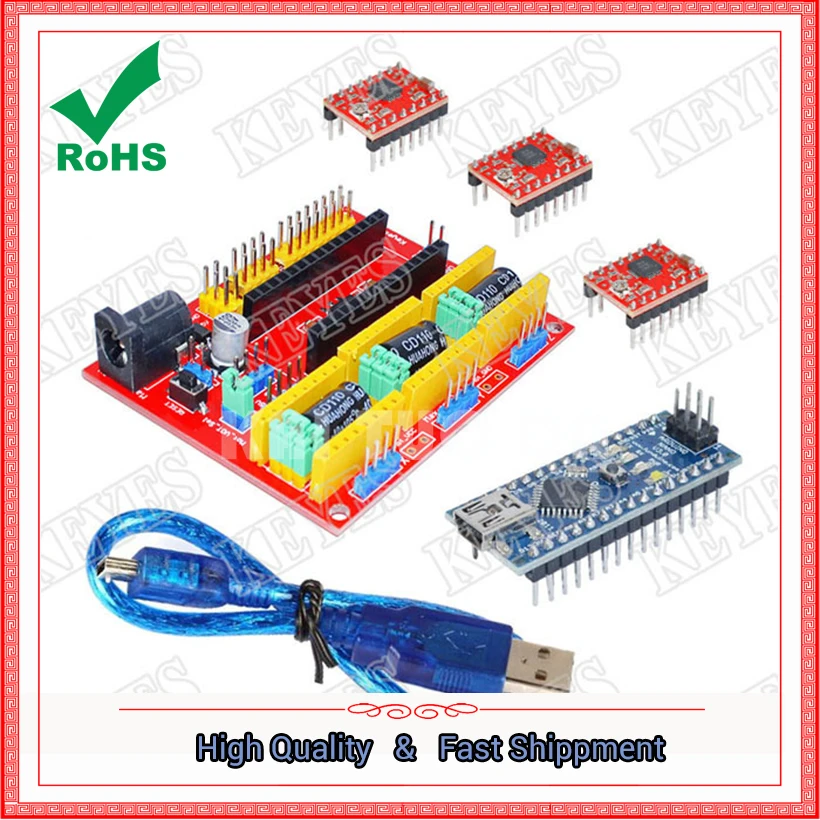 ЧПУ Щит v4 комплект гравировального Станка Модульная плата|cnc shield v4|board moduleboard kit |
