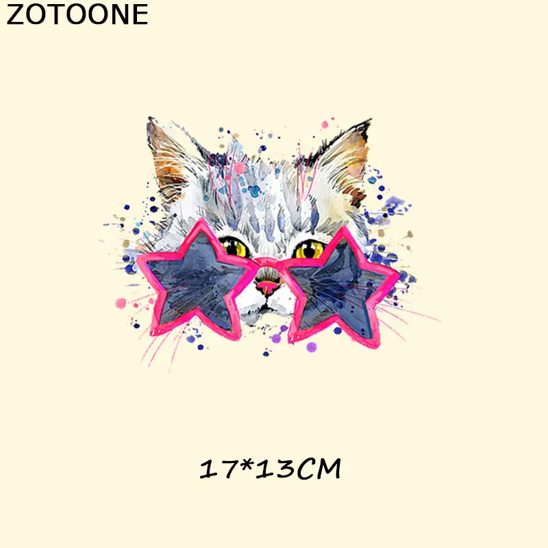 ZOTOONE Мультяшные нашивки с животными моющаяся бумага для переноса термопечать на