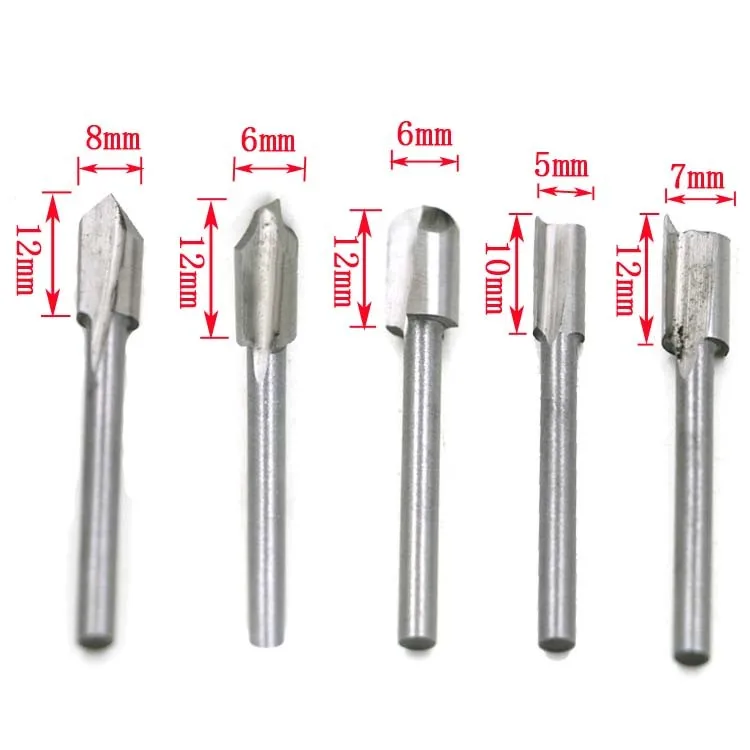 10 шт. 1/8 дюйма Хвостовик HSS титановые фрезы подходят DREMEL Foredom набор вращающихся инструментов