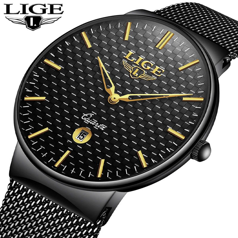 

LIGE Fashion Simple Men Watch Top Brand Luxury Business Waterproof Quartz Watches Men Clock Male Sports watch relogio masculino