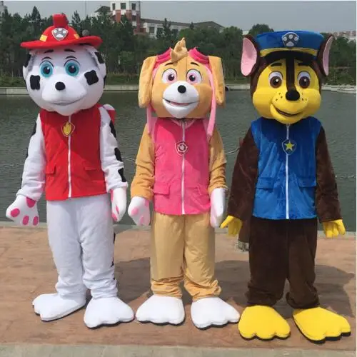 

Dog Mascot Character Costume Patrouille Chien Mascotte Costume Fancy Dress Suit Cartoon Mascot Chase the mascot costume