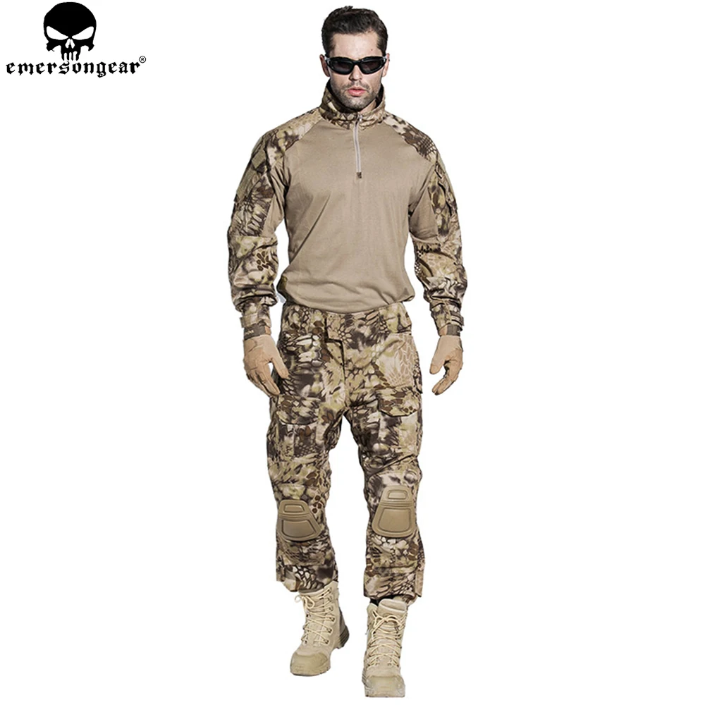 Emerson G3 авиационная Униформа Airsoft рубашка Тактический штаны с наколенниками