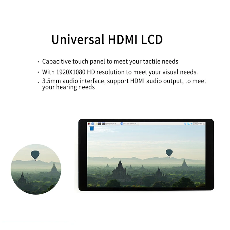 2 шт. Raspberry Pi 4 LCD AMOLED 5 дюймов 1080P HDMI емкостный 1920*1080 сенсорный экран модуль для 3B + 2B