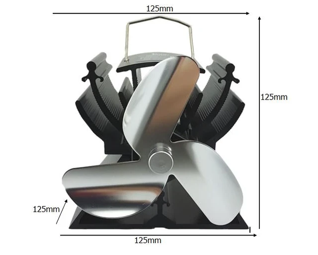 12.5cm Height Mini Heat Powered Stove Top Fan For Small Space On Wood / Log  Burner /fireplace Stove - Eco Friendly (nickel) - Fireplace Parts -  AliExpress