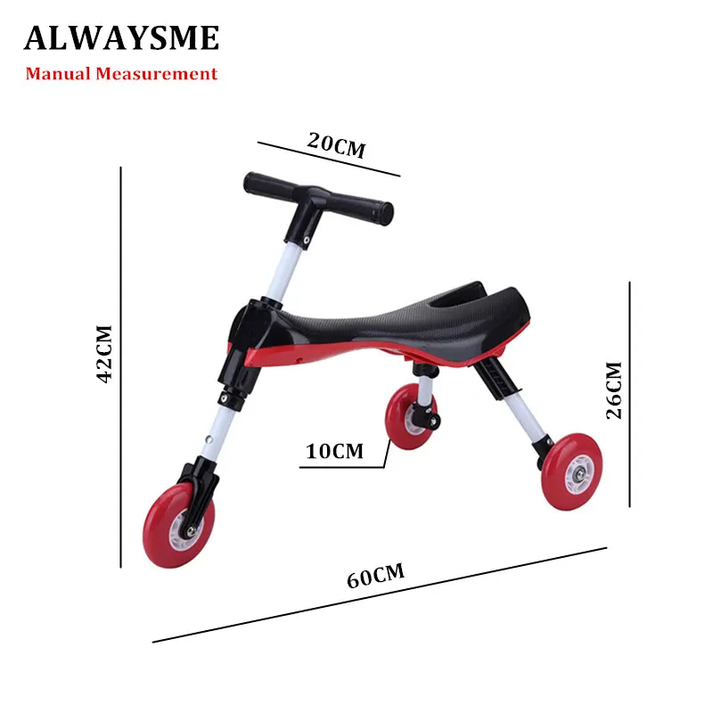 Велосипед скутер ALWAYSME Fly складной для дома и улицы малышей трехколесный