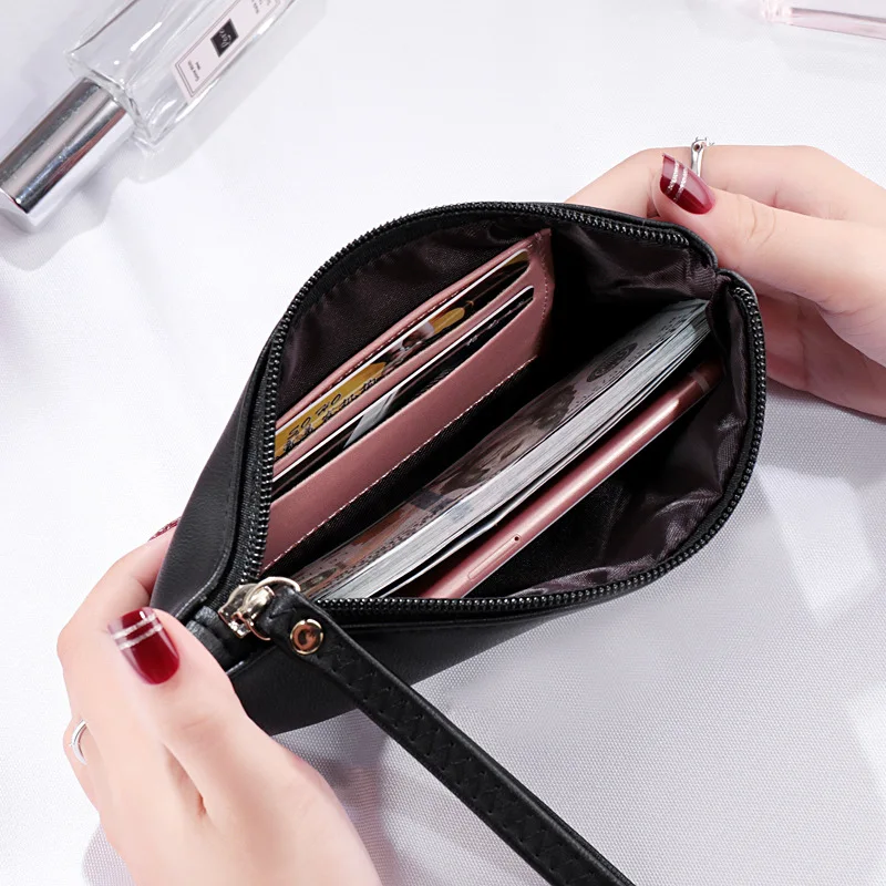 MONNET CAUTHY New Arrivals Women's Wallets Concise Leisure Fashion Cell Phone Pocket Solid Color Navy Blue Black Red Long Wallet MONNET CAUTHY New Arrivals Women's Wallets Concise Leisure Fashion Cell Phone Pocket Solid Color Navy Blue Black Red Long Wallet