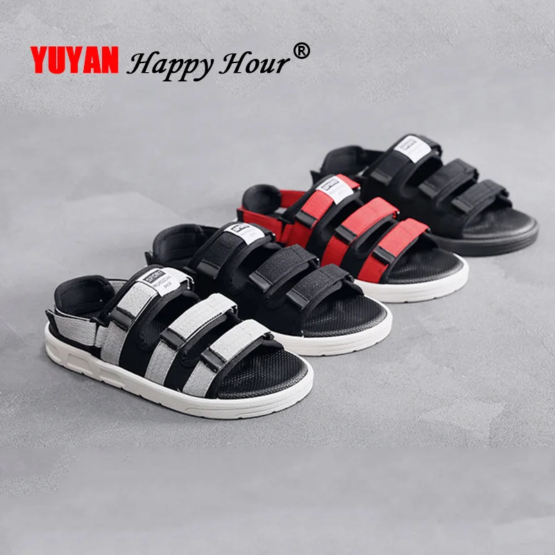 

Thick Sole Men Sandals 2019 Summer Shoes Men Flat Comfortable Male Shoes Casual Sandals KA1273