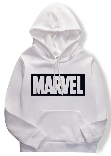 white marvel hoodie
