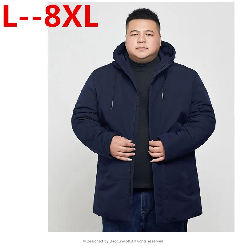 Plus size 8XL 6XL 5XL 4XL new thick winter jacket men brand clothing