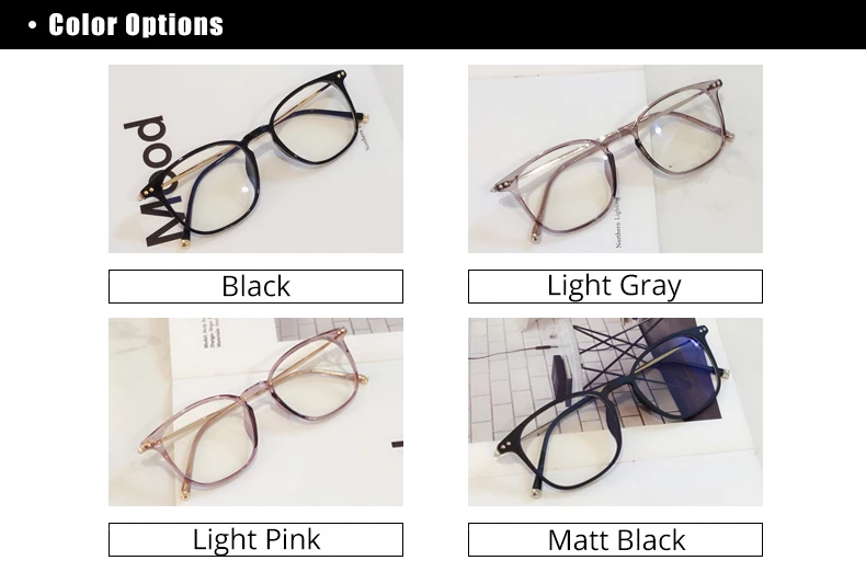 Ralferty Transparent Glasses Frame Women Fashion Eyeglasses Frames Clear Glasses Myopia Prescription Optic Spectacles M18075