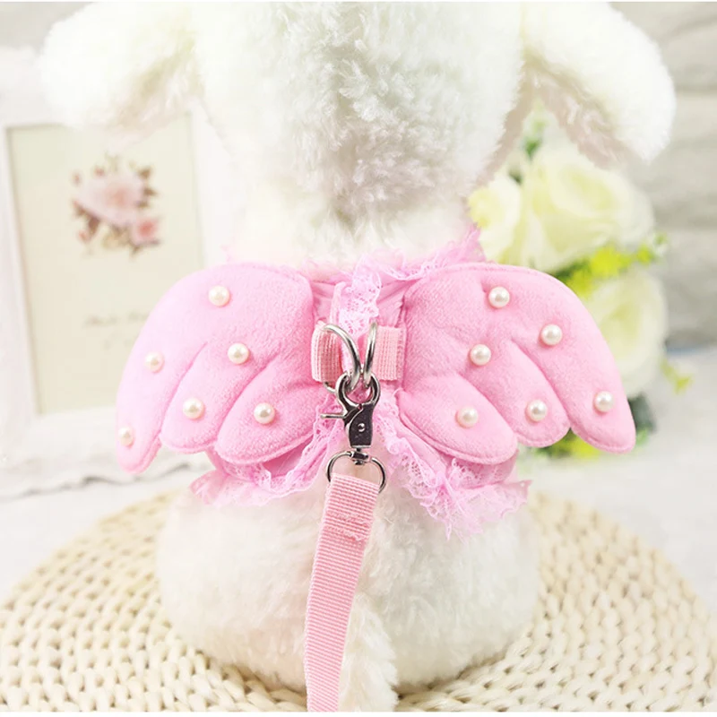

Angel princess dog breast straptraction rope set pet chest strap puppy dog traction rope kitty kitten cat out to pull rope