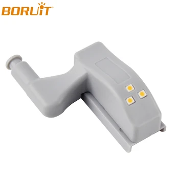 

BORUiT LED Cabinet Light Sensor Induction Universale Inner Hinge Lamp Kitchen Bedroom Wireless Wardrobe Closet Light Night Lamp
