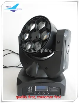 

12pcs/lot RGBW 4IN1 LED Beam Mini Moving Head Light 6X15W Bee Eye Stage Effects Moving Head Light for Disco DJ Club Show