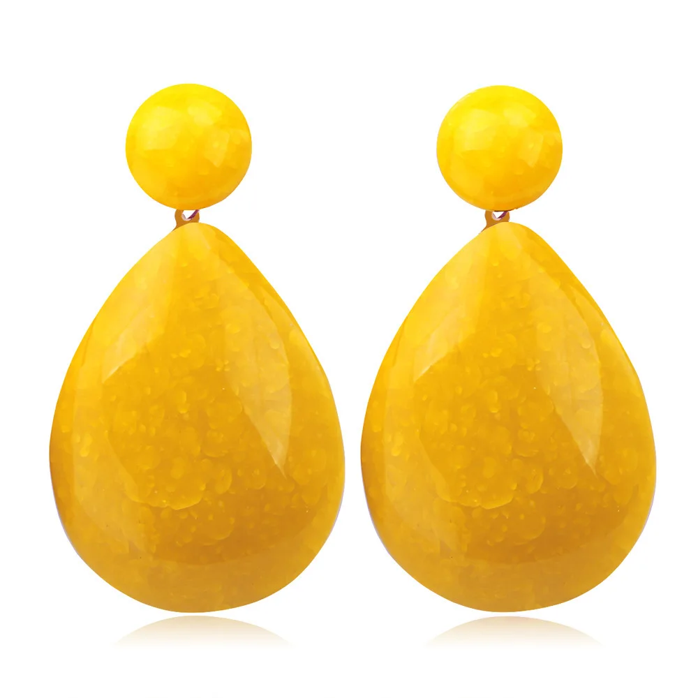 

Bohemian Resin Earrings Geometric Drops Popular Ear Ornament Fashion New Transparent Personality Ladies Dedicated Small Clear