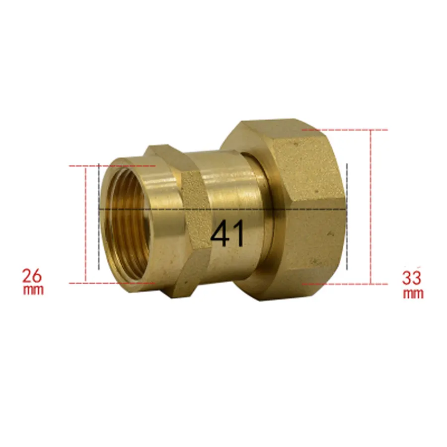 1 &quotBSP Female to 3/4&quot BSP Brass Union штуцер для труб водяное газовое масло счетчика воды |