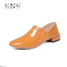 XiuNingYan/женская повседневная обувь на плоской подошве; женские кроссовки; лоферы из лакированной кожи; сезон весна-осень; модная роскошная женская обувь