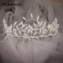 TOPQUEEN HP167 тиара свадебная корона аксессуары головной убор для невесты свадебные украшения для волос с кристаллами ручная работа головные уборы